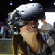 A WWDC attendee checks out 360 video on the Vive.